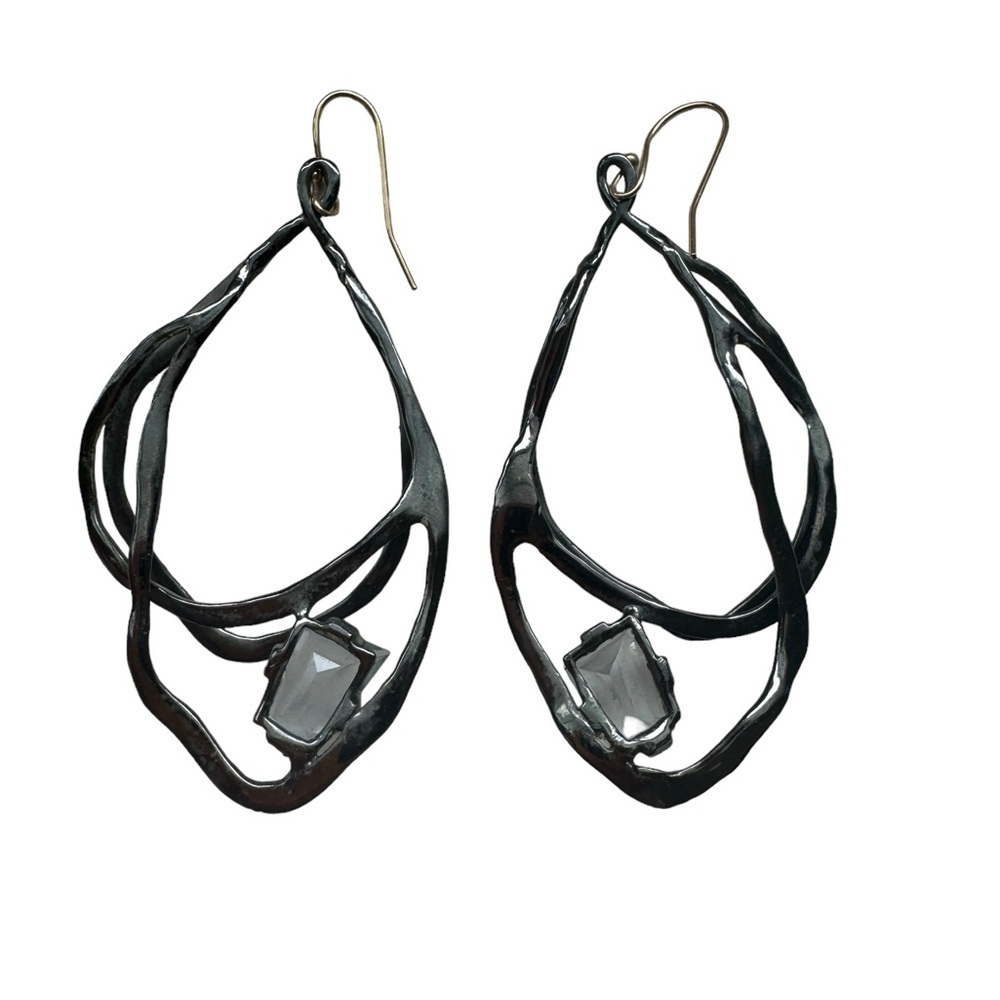 Alexis Bittar Miss Havisham Crystal Interlace Drop Earrings - Picture 2 of 16